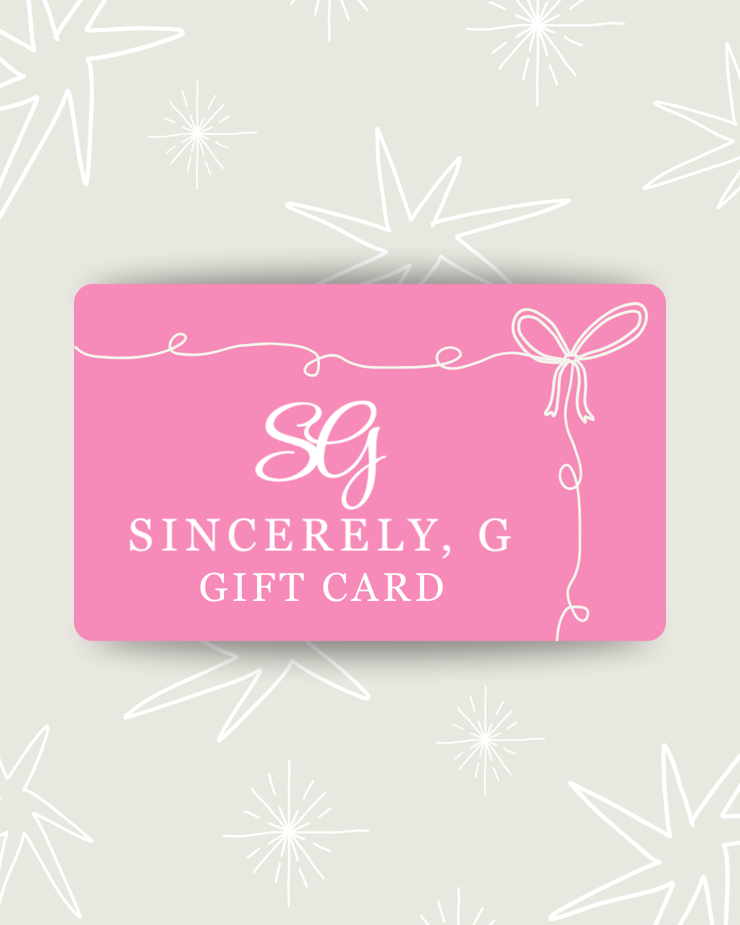 Sincerely, G Boutique Gift Card
