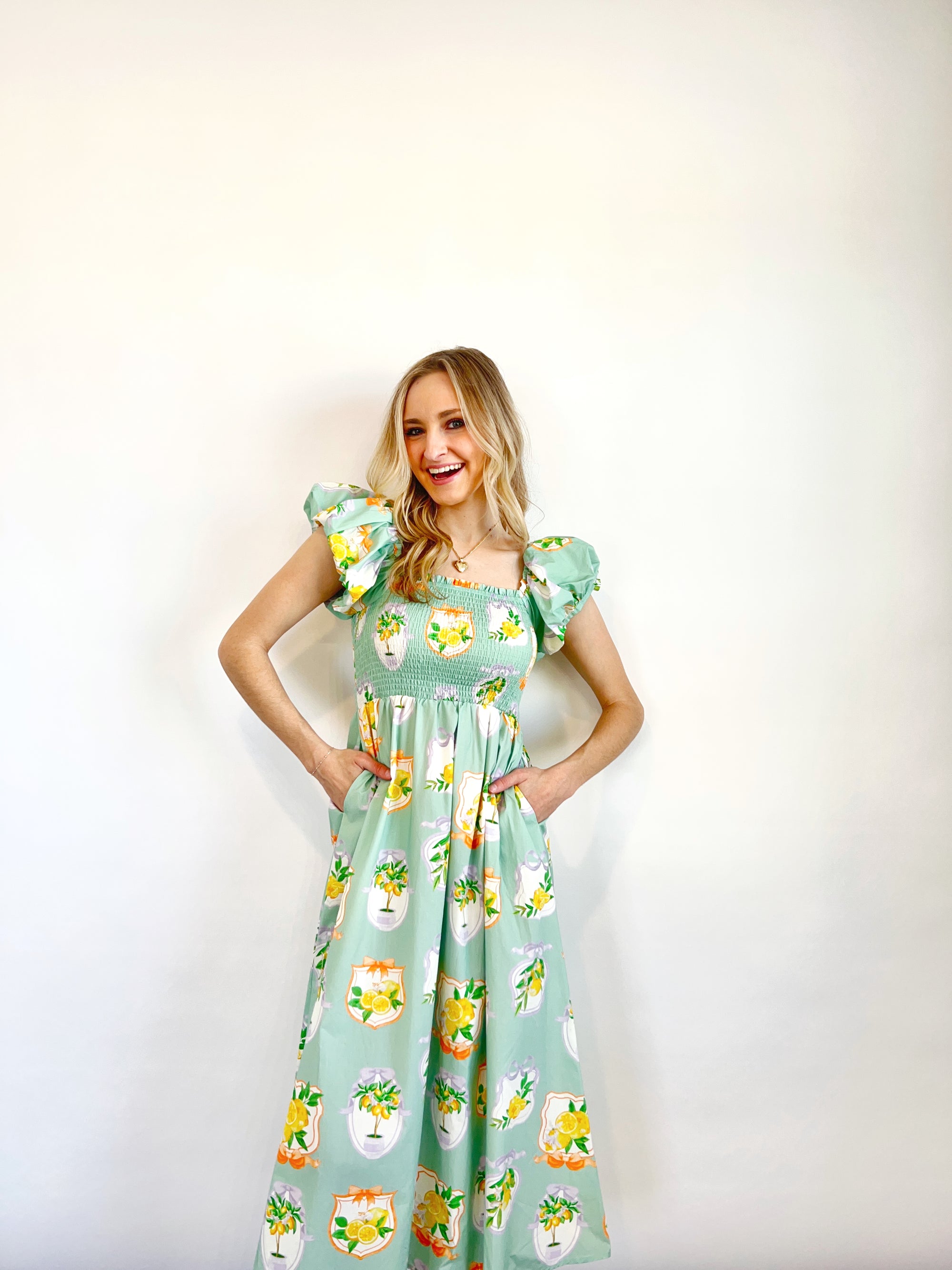 Citrus Grove Midi Dress