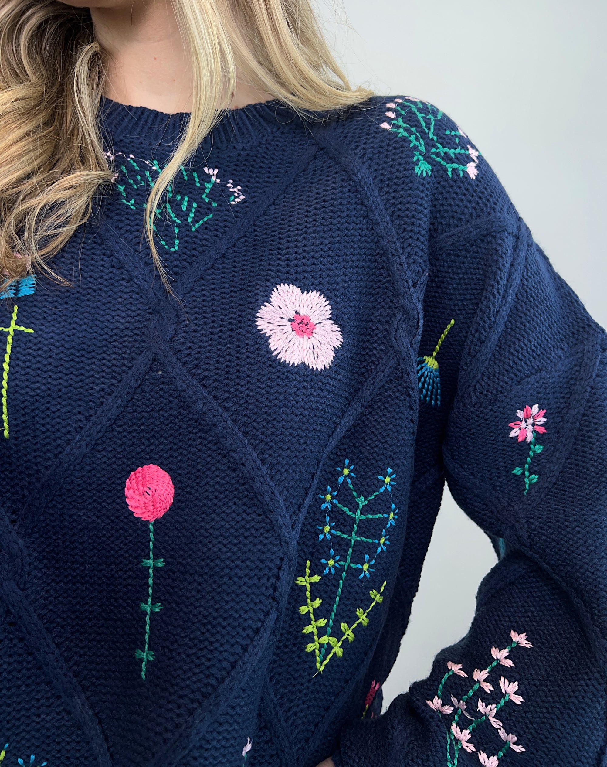 Stitched In Bloom Sweater