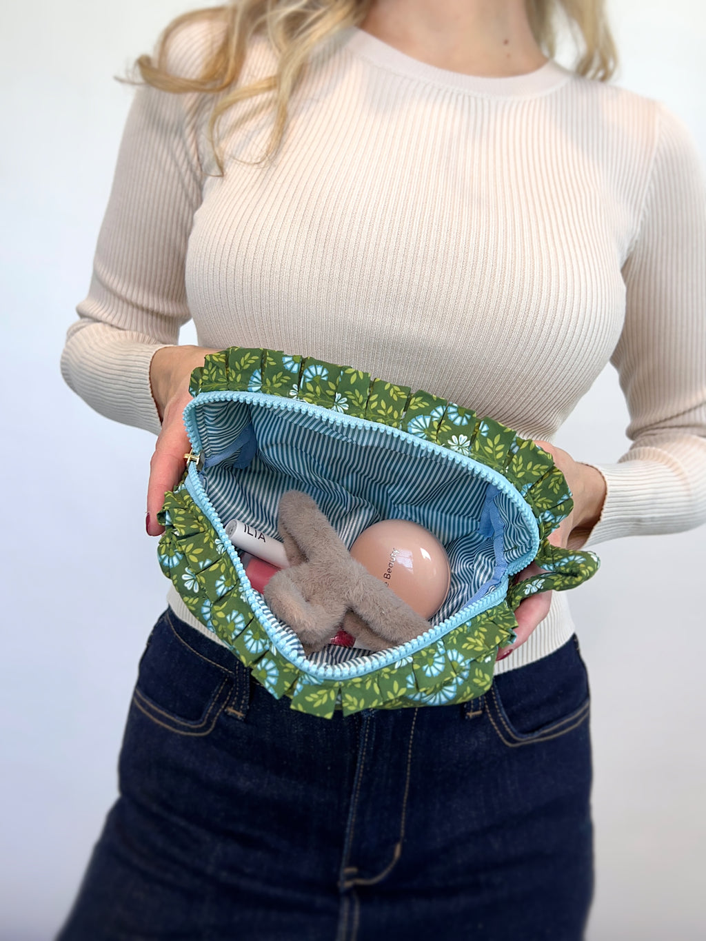 Folklore Quilted Cosmetic Pouch