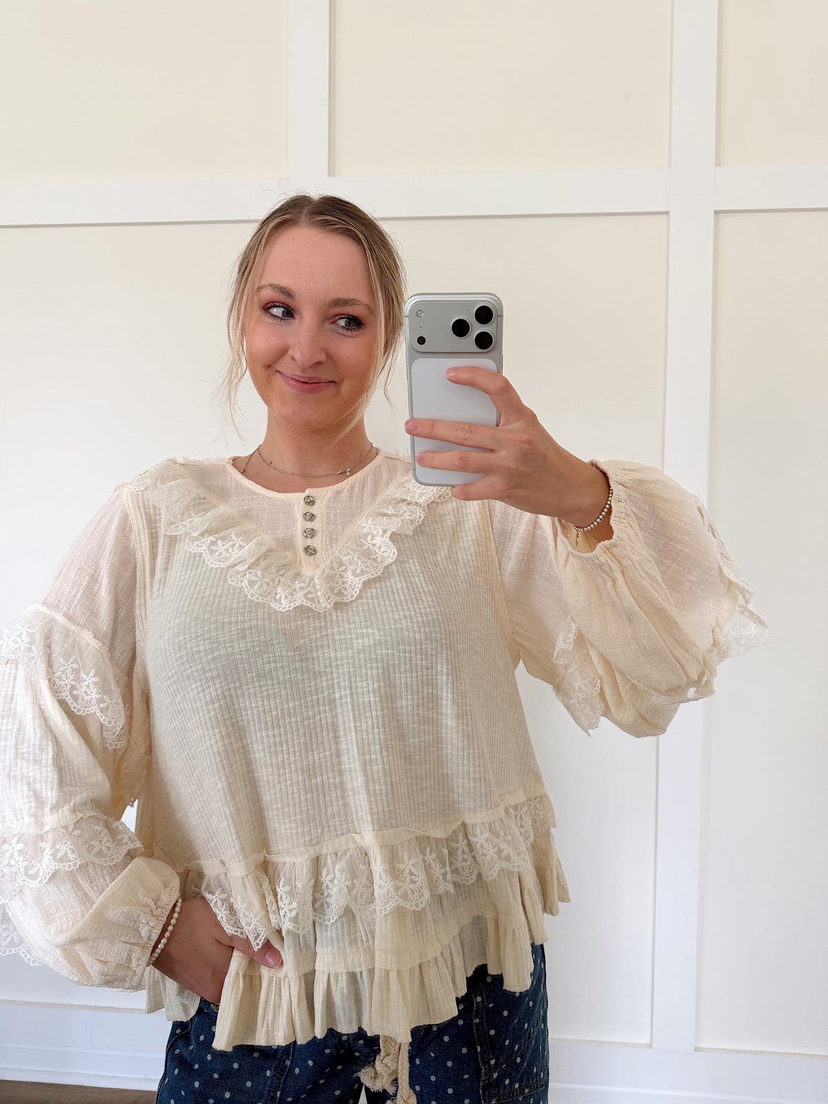 Leara Ruffle Long Sleeve