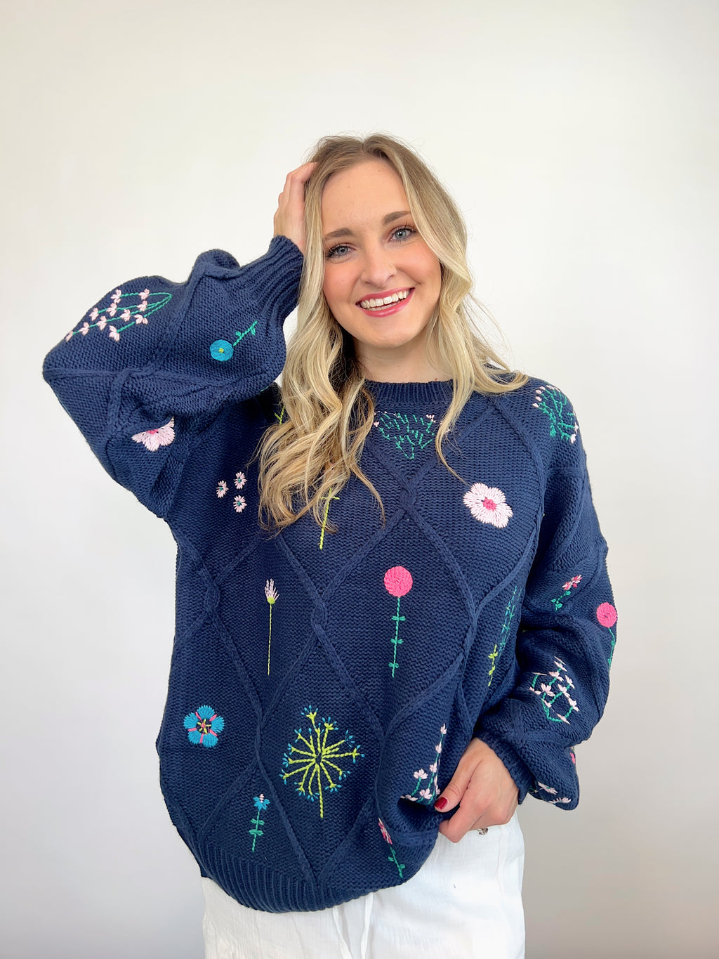 Stitched In Bloom Sweater