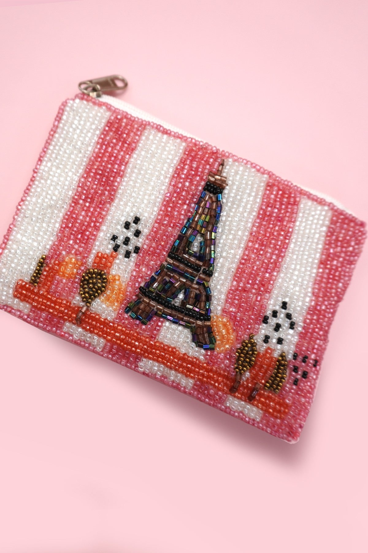 Oui Oui Beaded Pouch