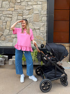 Ophelia Polka Dot Denim Barrel Pants