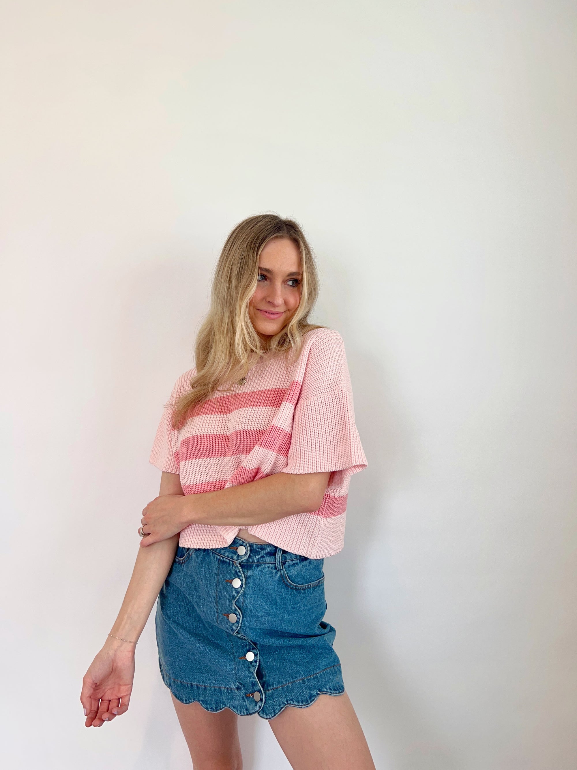 Strawberry Milkshake Top- ONE SMALL