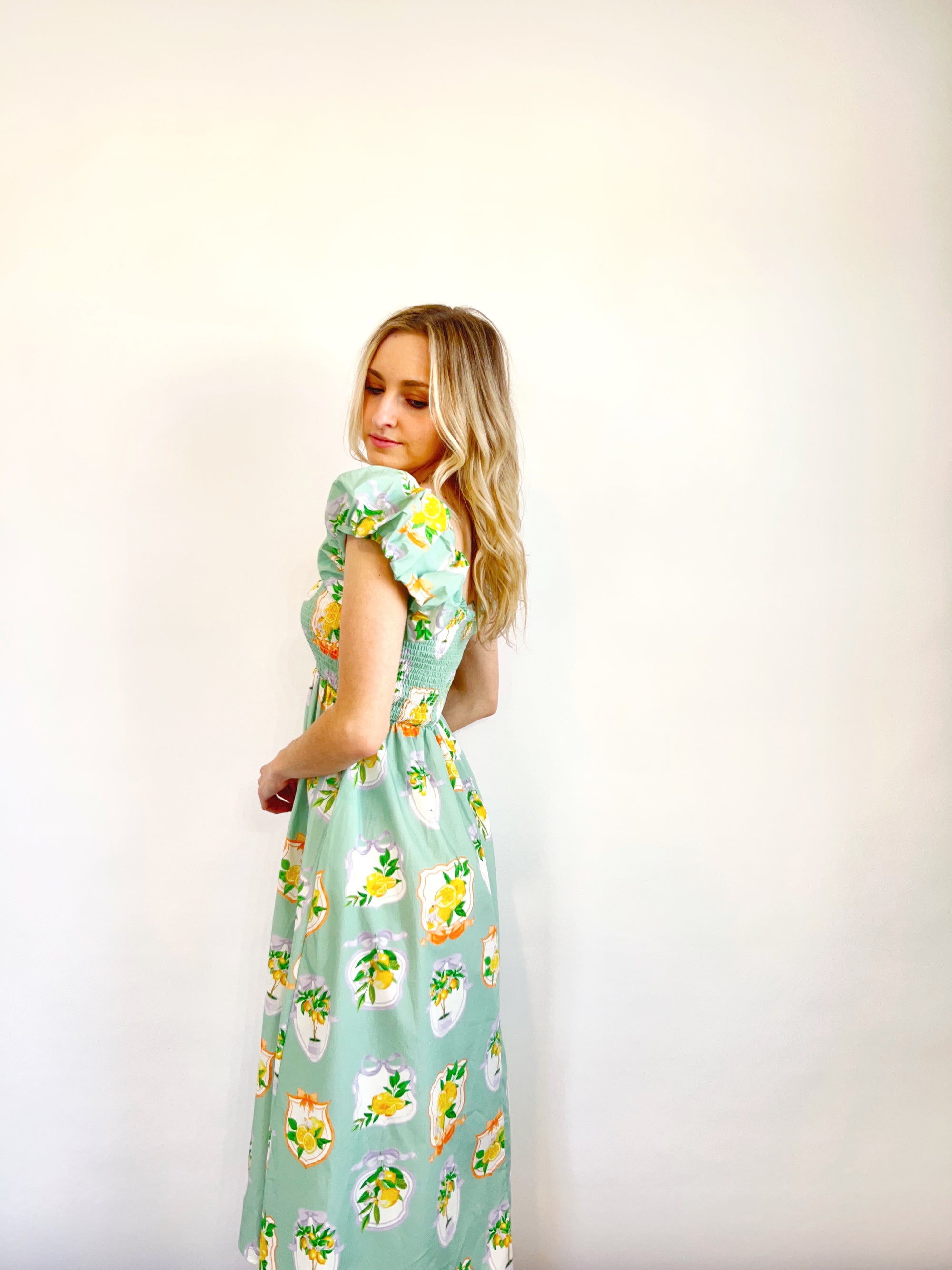 Citrus Grove Midi Dress