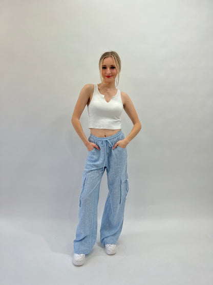 Lola Linen Pants- ONE LARGE