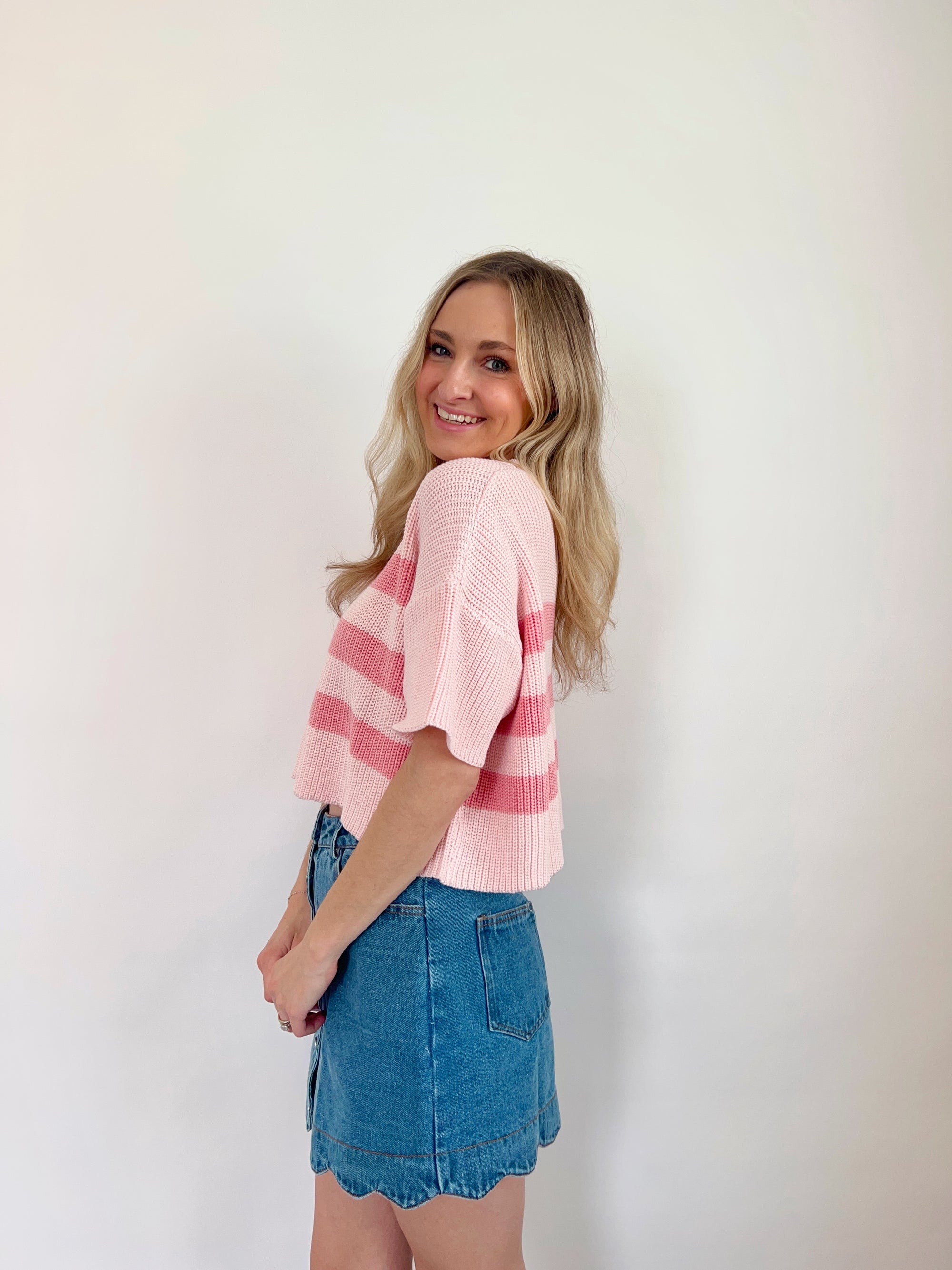 Strawberry Milkshake Top- ONE SMALL