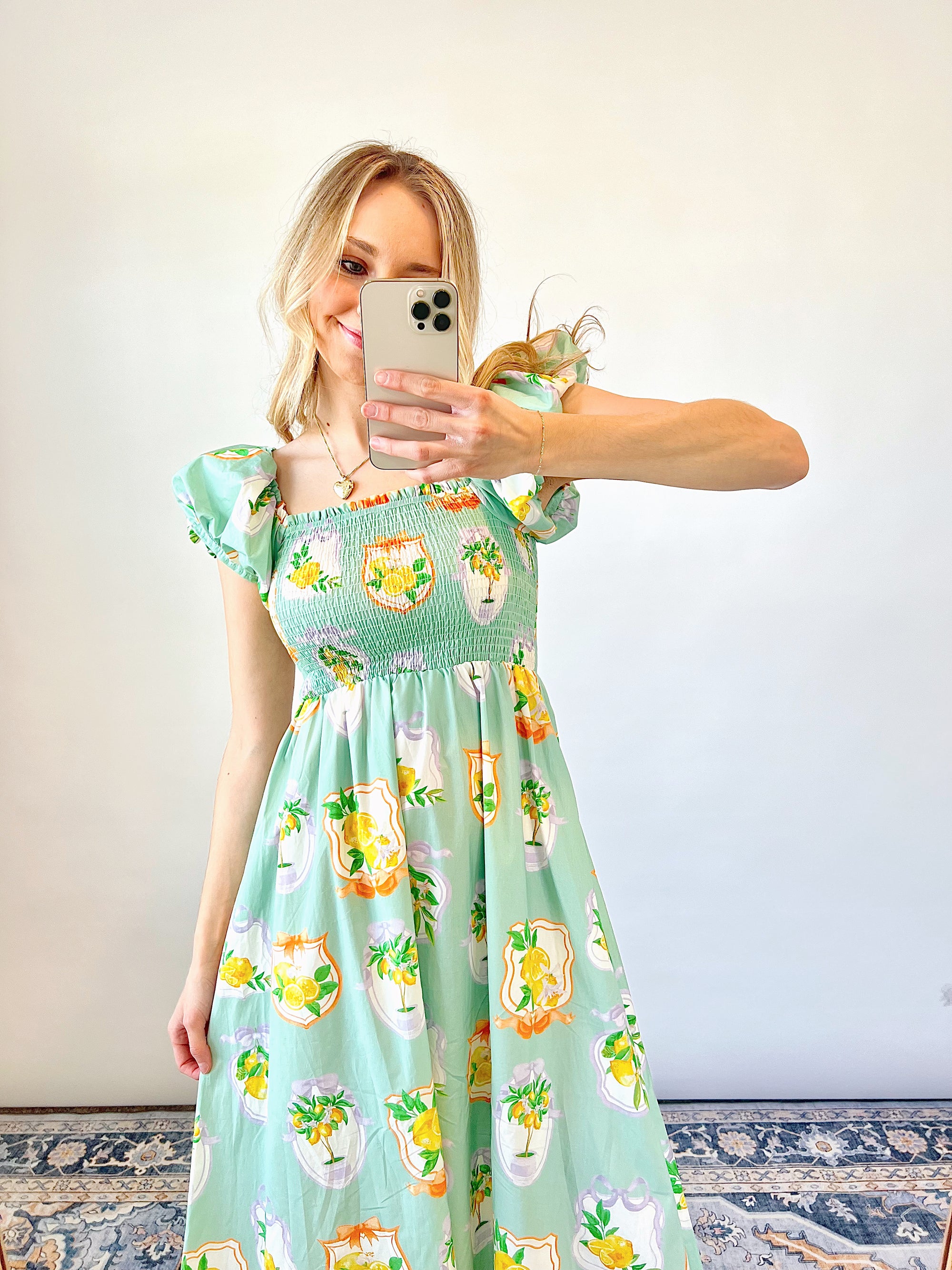 Citrus Grove Midi Dress