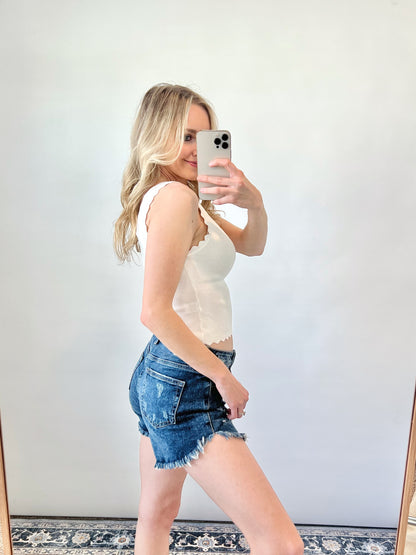 First Ever Denim Shorts