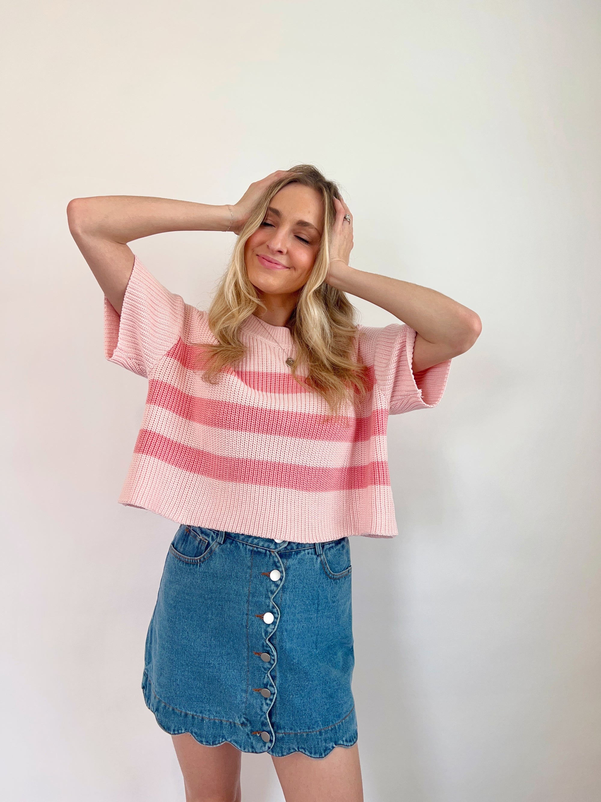 Strawberry Milkshake Top- ONE SMALL