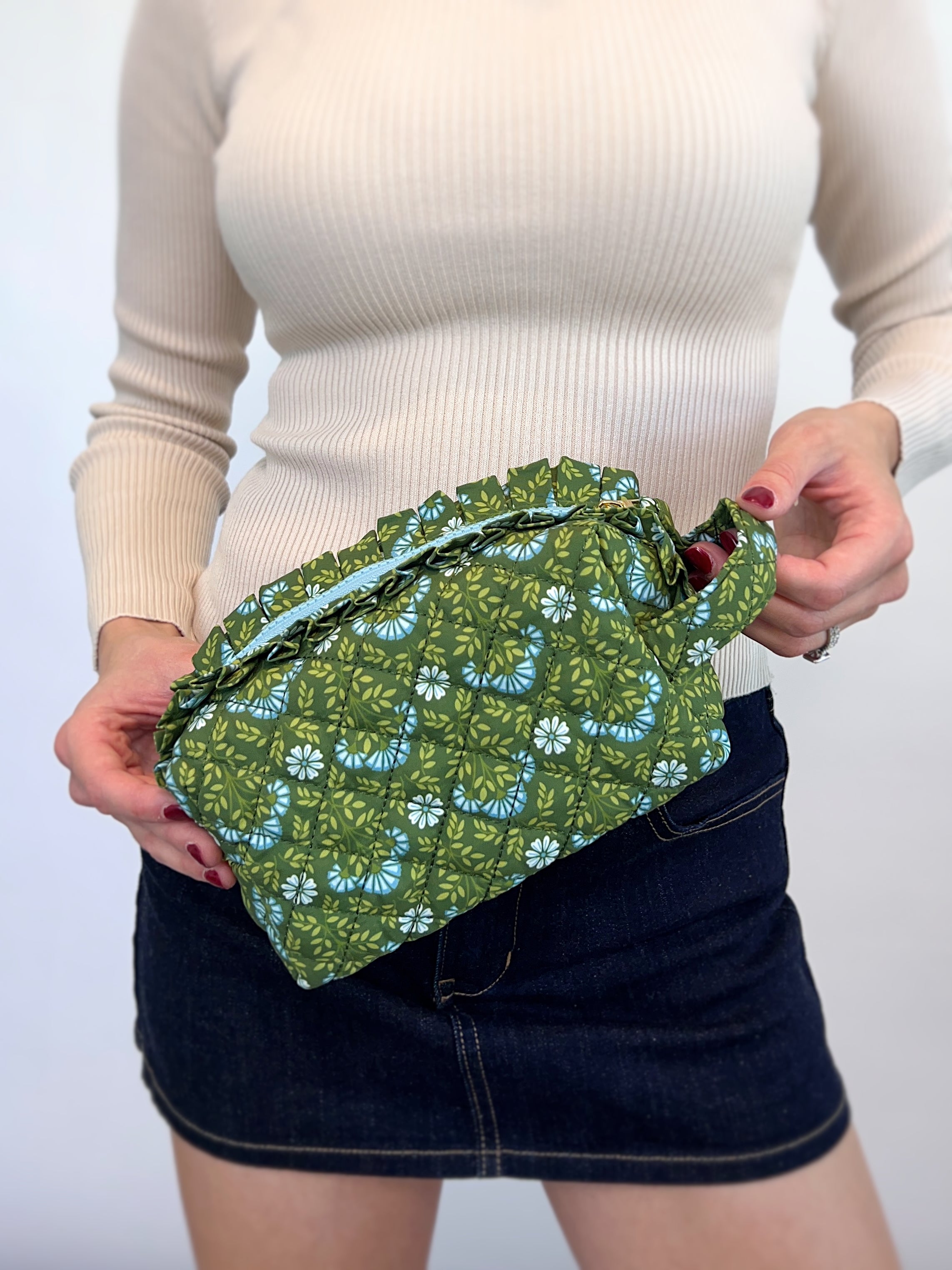 Folklore Quilted Cosmetic Pouch