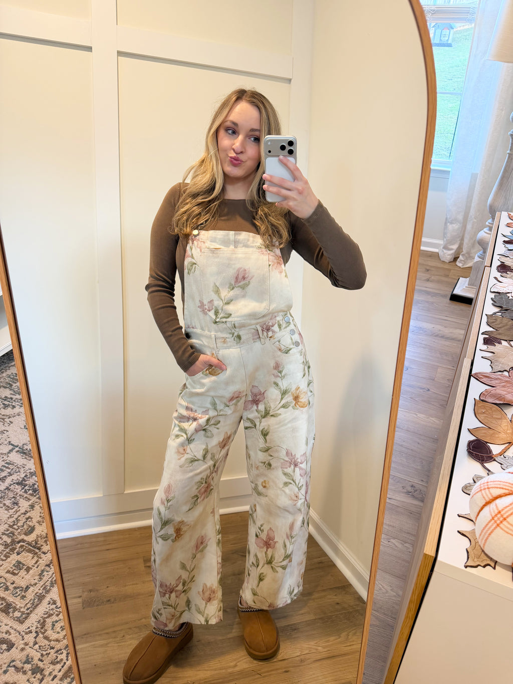 Evangeline Vintage Floral Overalls