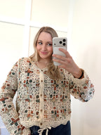 Cecelia Patchwork Crochet Cardigan
