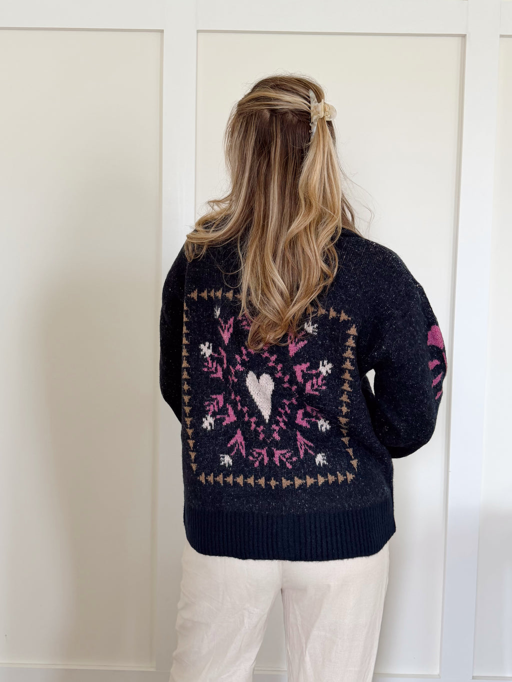 Margot Floral Zip Up Sweater