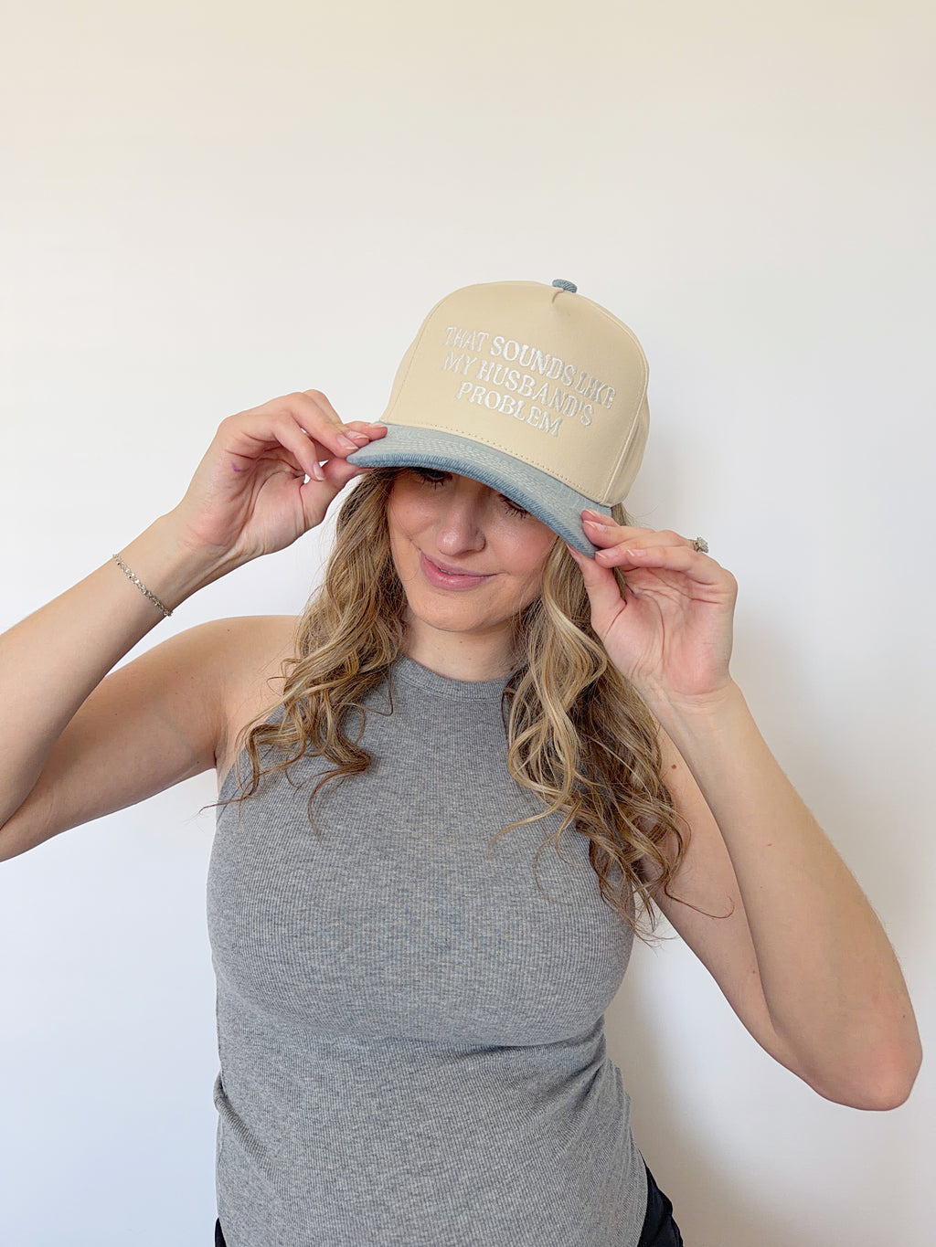 Husband's Problem Hat- DENIM