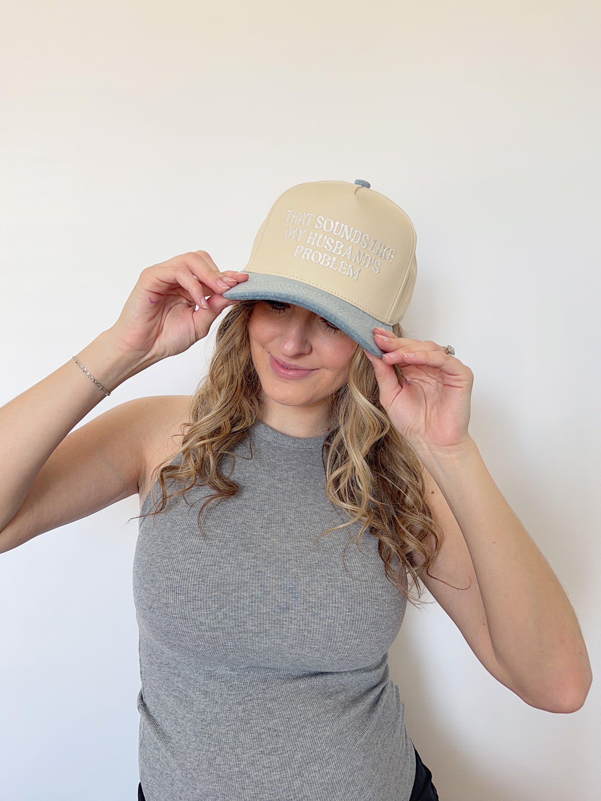Husband's Problem Hat- DENIM