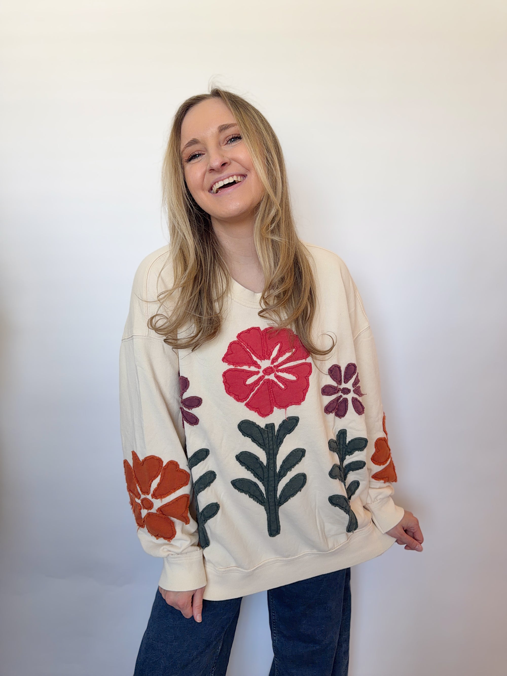 Painted Garden Pullover