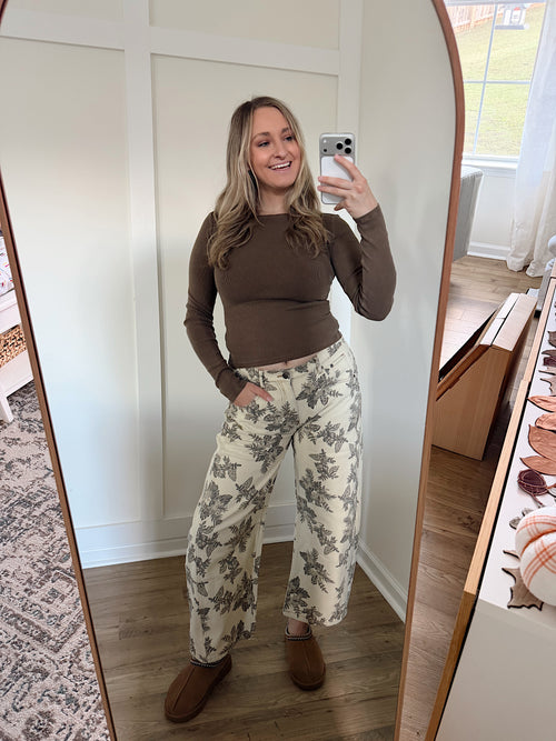 Annika Floral Barrel Pants
