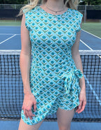 Courtside Petals Athletic Romper- LARGE