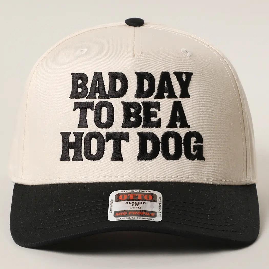 Bad Day To Be A Hot Dog Hat- BLACK